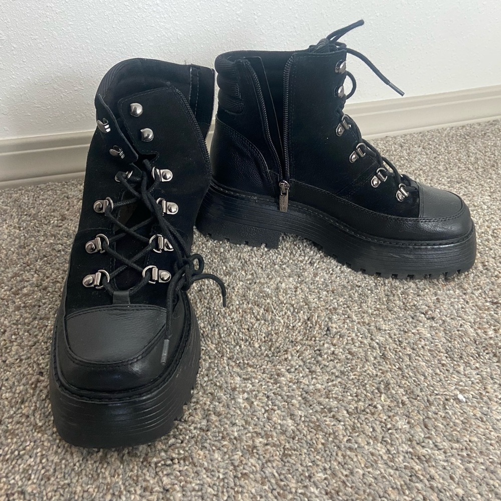 SOLD Vince Camuto platform combat boots